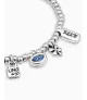 Pulsera I´m waiting 4 U Blue Unode50, en metal bañado en plata.