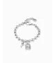 Pulsera Silver Key Unode50, en metal bañado en plata.