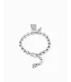 Pulsera Silver Key Unode50, en metal bañado en plata.