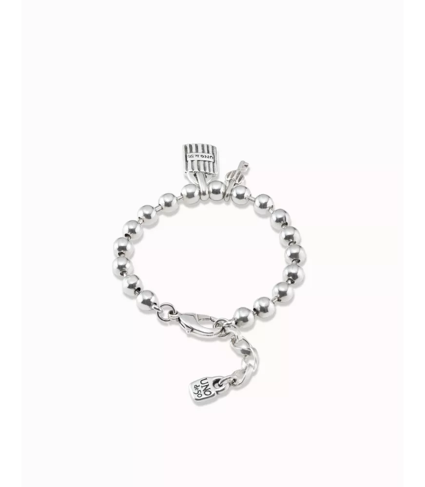Pulsera Silver Key Unode50, en metal bañado en plata.