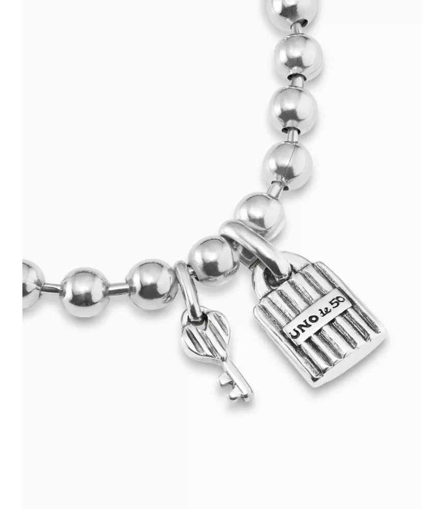 Pulsera Silver Key Unode50, en metal bañado en plata.