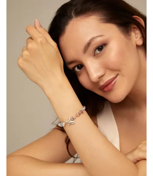 Pulsera Metamorphosis Unode50, en metal bañado en plata.