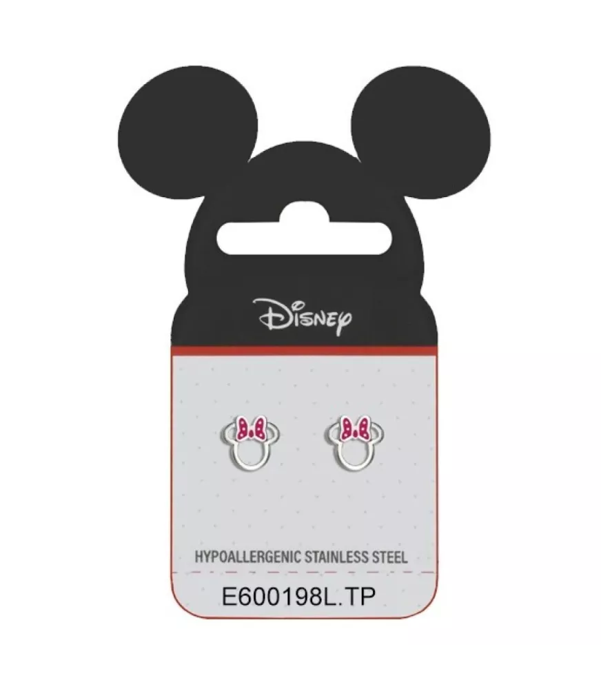 Pendientes Disney Minnie Mouse Silueta, en acero