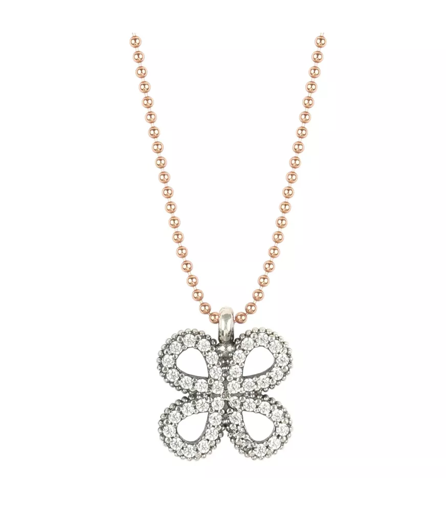 Colgante Sunfield Chloe Barcelona, en plata y plata bañada en oro rosa