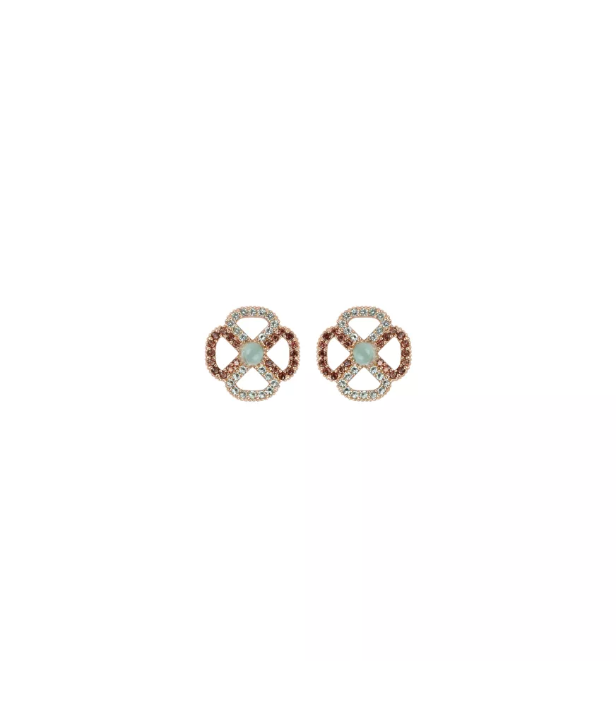 Pendientes Sunfield Chloe Ópalo Rosé, en plata. PE064503/2