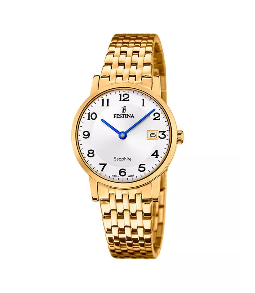 Reloj Festina Swiss Made F20021/4, para mujer con cristal zafiro.