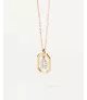 Collar P D Paola, letra D mini, con baño de oro de 18k.