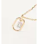 Collar P D Paola, letra D mini, con baño de oro de 18k.