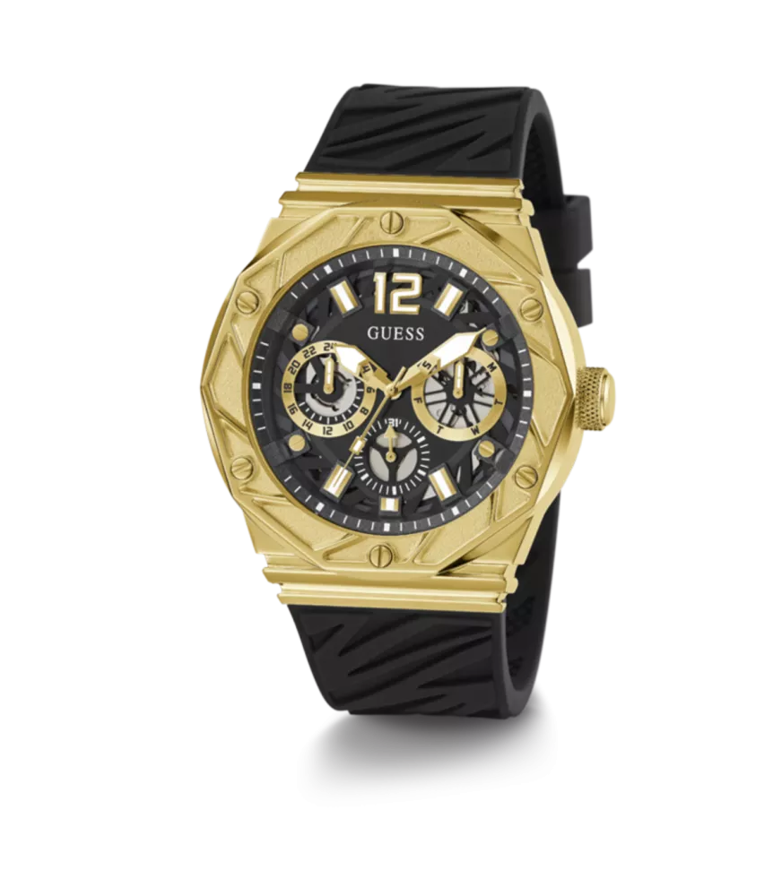 Cuarzo ,analógico, 3 agujas y multifunción. Con correa de caucho.