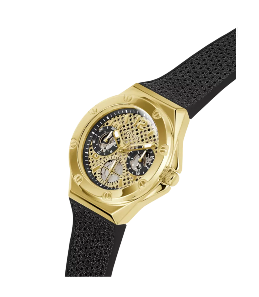 Cuarzo, analógico, 3 agujas, multifunción y brazalete en silicona.