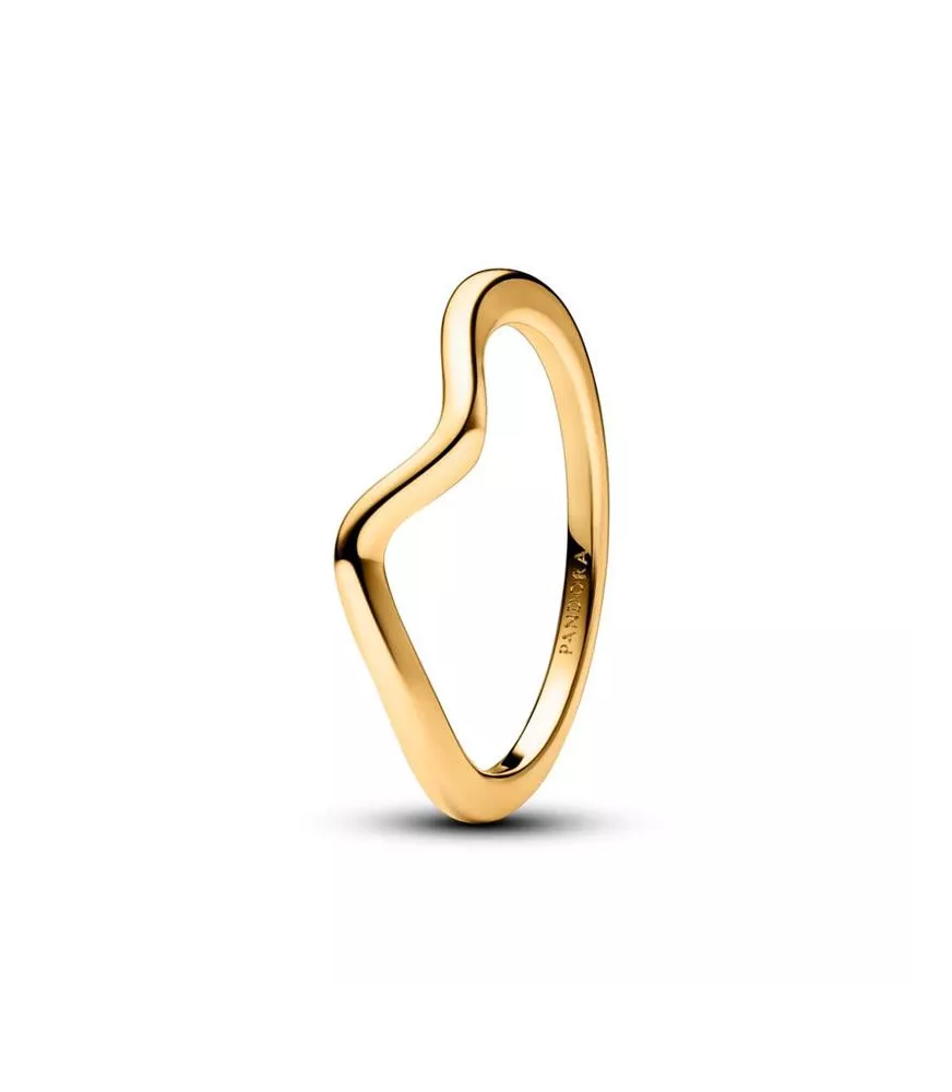 Anillo Con Un Recubrimiento En Oro De 14k Ola Pulida