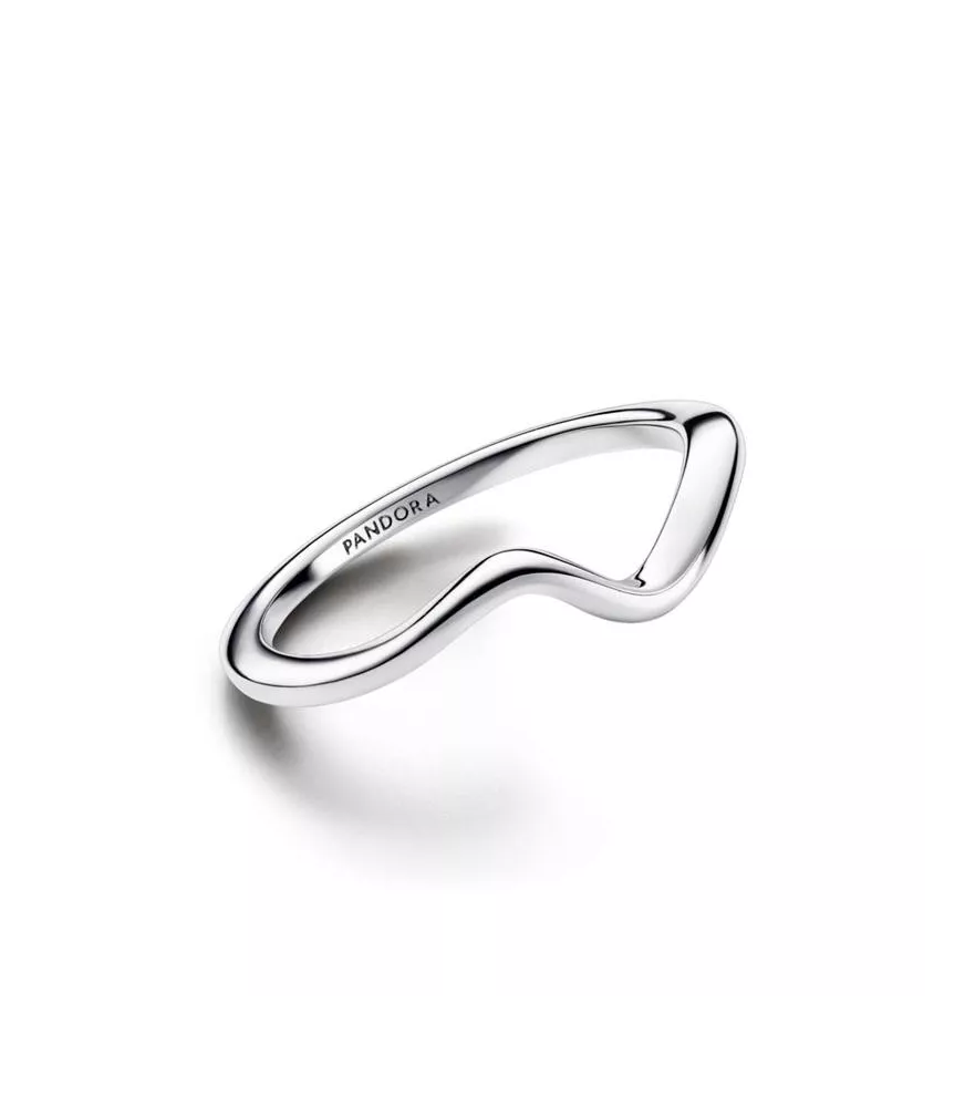 Anillo en Plata de primera ley Ola Pulida