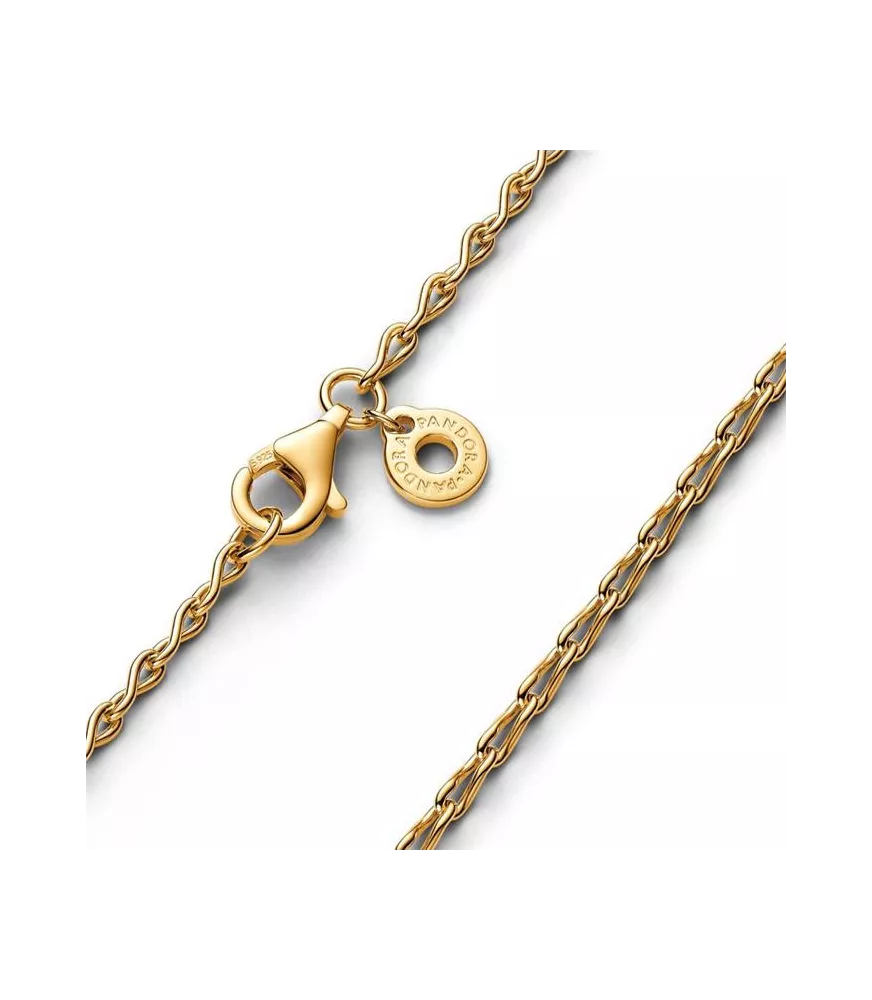 Collar con un recubrimiento electrolítico en oro de 14k Infinito 