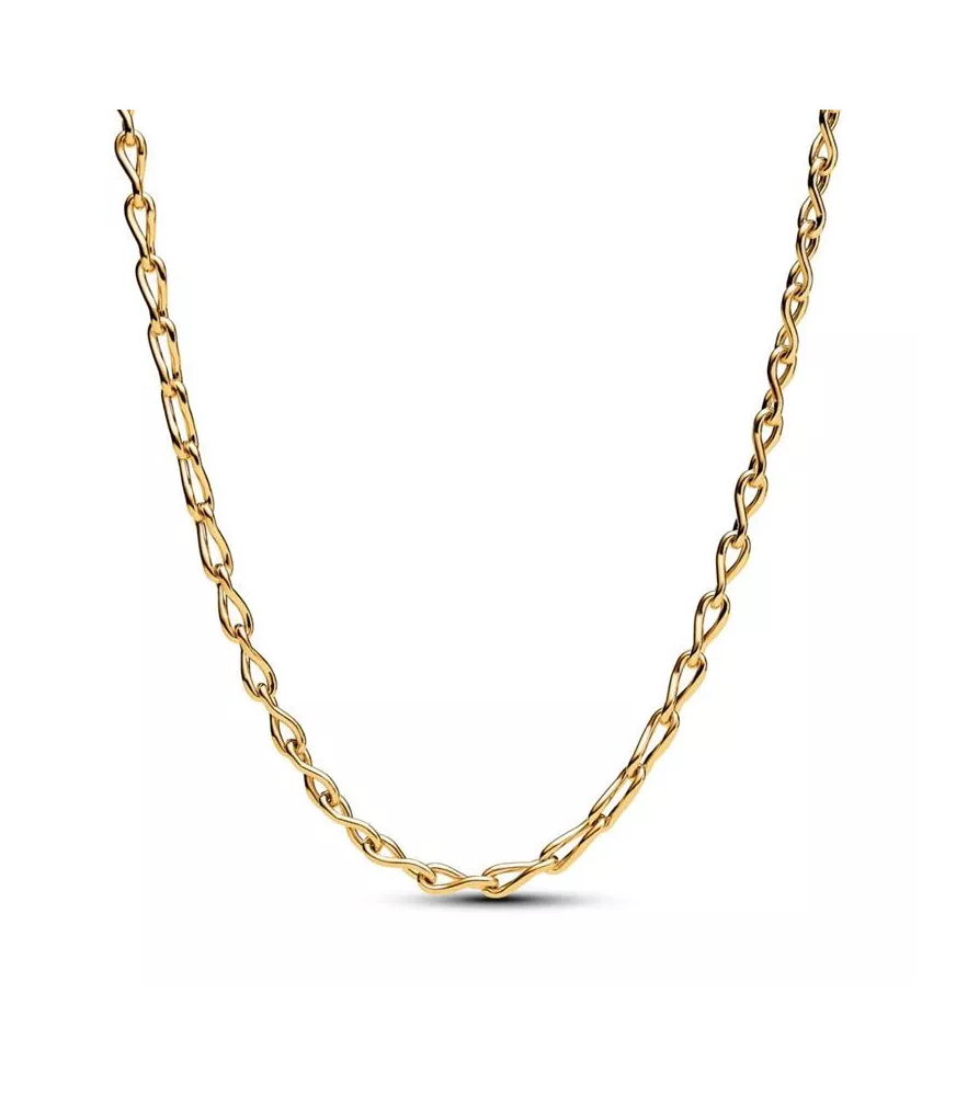 Collar con un recubrimiento electrolítico en oro de 14k Infinito 