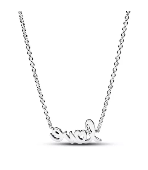 Collar en plata de primera ley Love Escrito a Mano Brllante