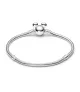 Pulsera Pandora Moments en plata de ley cadena de serpiente con cierre Mickey Mouse de Disney