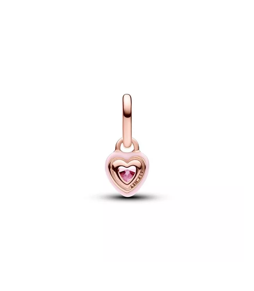Charm Mini Colgante Pandora ME Con Un Recubrimiento En Oro De 14k Corazón Chakra Rosa