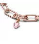 Charm Mini Colgante Pandora ME Con Un Recubrimiento En Oro De 14k Corazón Chakra Rosa
