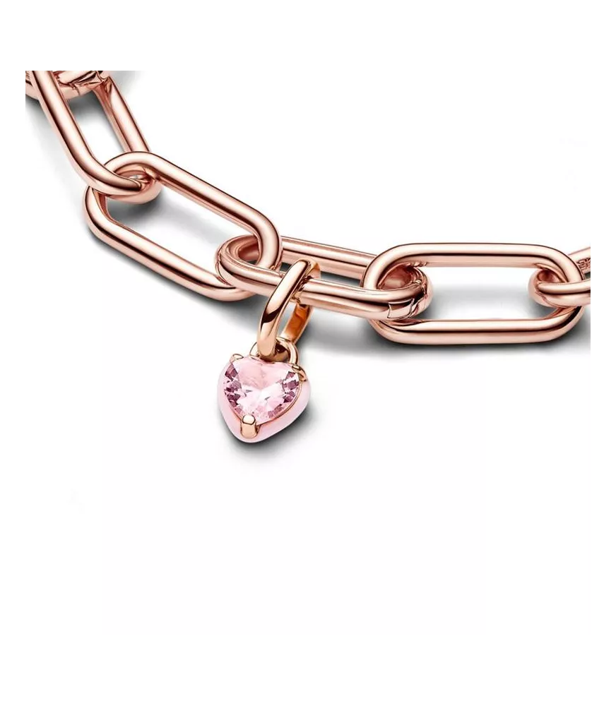 Charm Mini Colgante Pandora ME Con Un Recubrimiento En Oro De 14k Corazón Chakra Rosa