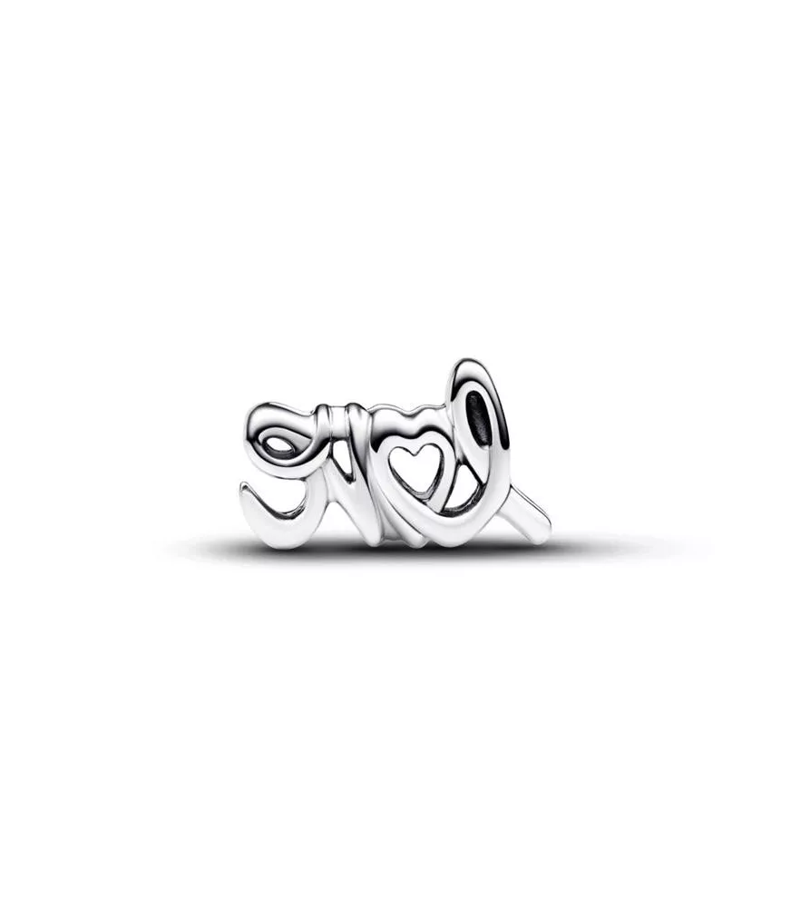 Charm en Plata de Ley Love Escrito a Mano 