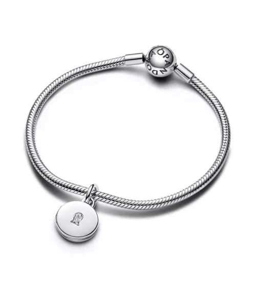 Charm Colgante en Plata de Ley Medalla Grabable que se abre 