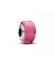 Charm en Plata de Ley Mini Cristal de Murano Rosa 