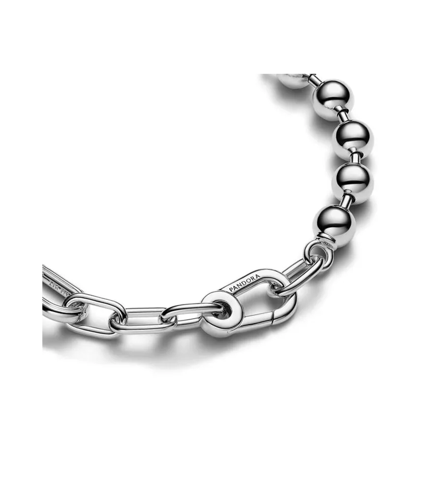 Pulsera de Eslabones Link y Cuentas Metálicas Pandora ME