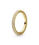 Anillo con un recubrimiento en oro de 14k Corazones y Brillo