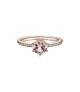 Anillo con un recubrimiento en oro rosa de 14k Corona Brillante Rosa