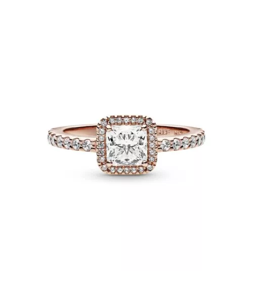 Anillo con un recubrimiento en oro rosa de 14k Elegancia Atemporal