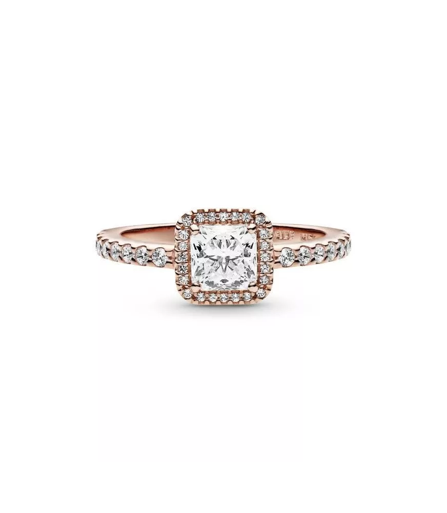 Anillo con un recubrimiento en oro rosa de 14k Elegancia Atemporal