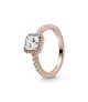 Anillo con un recubrimiento en oro rosa de 14k Elegancia Atemporal