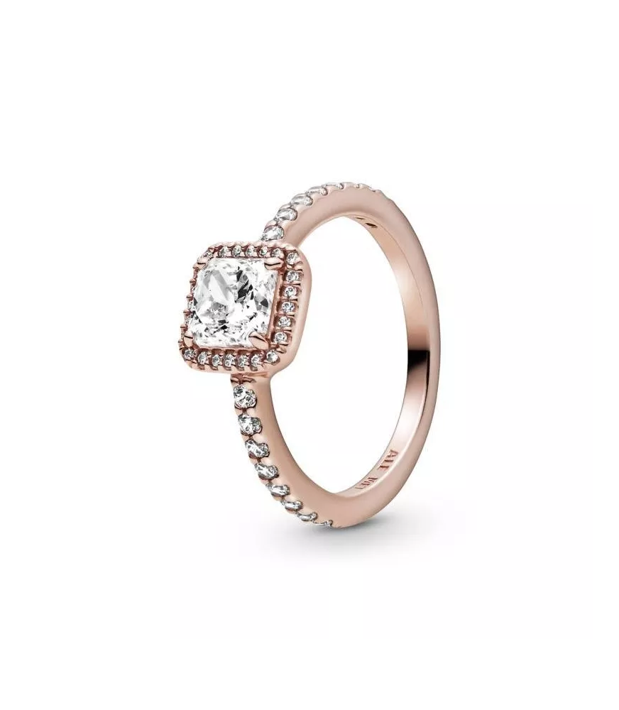 Anillo con un recubrimiento en oro rosa de 14k Elegancia Atemporal