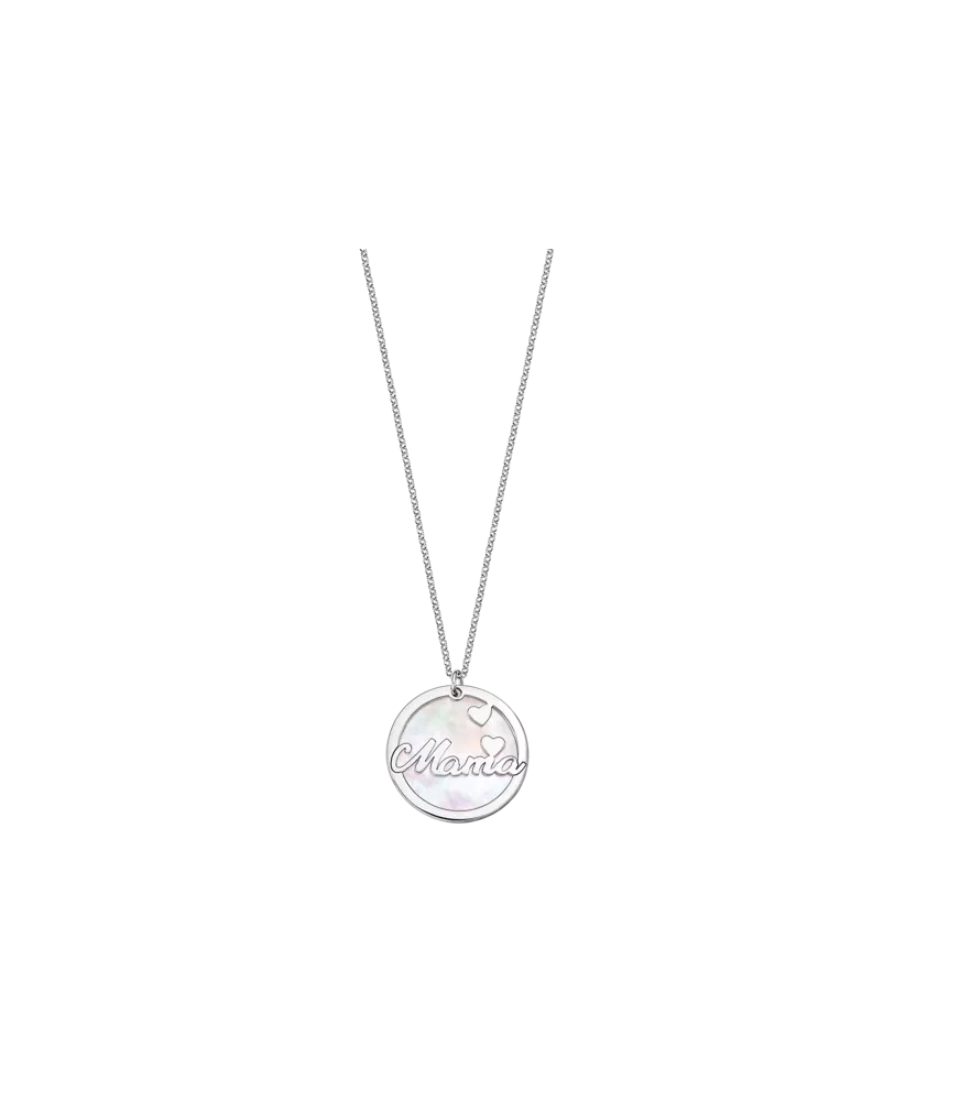 Collar Lotus Silver Mamá Mother's Love para mujer en plata.