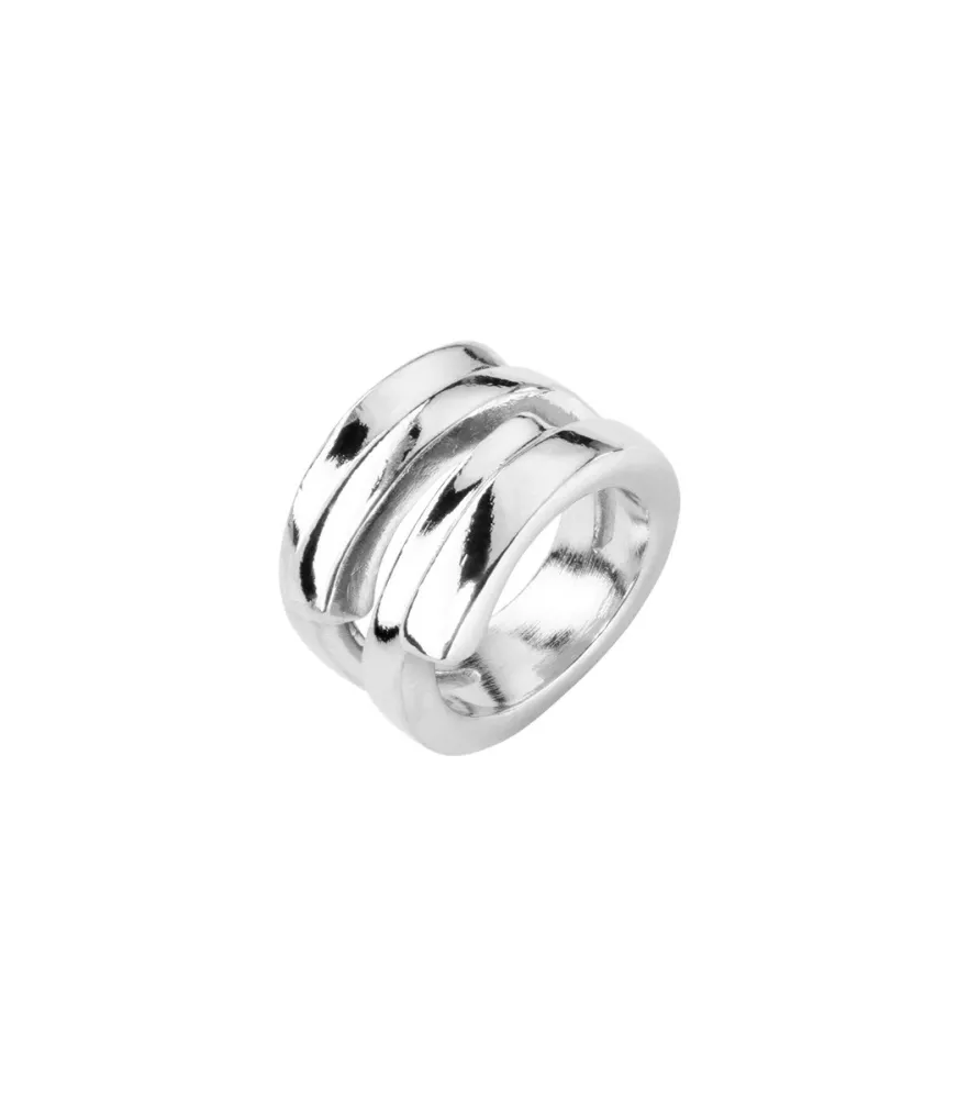 Anillo Maratua Island UNOde50, en metal bañado en plata.