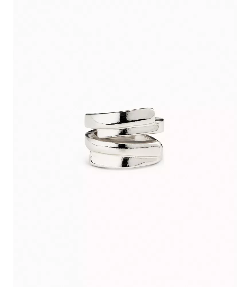 Anillo Maratua Island UNOde50, en metal bañado en plata.