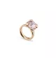 Anillo Rock n´pink UNOde50, en metal bañado en oro.