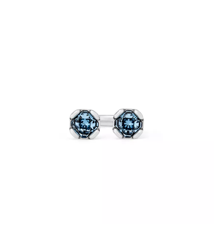 Anillo Aura Blue UNOde50, en metal bañado en plata.