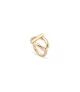 Anillo Maratua Island UNOde50, en metal bañado en oro.