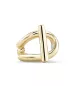 Anillo Maratua Island UNOde50, en metal bañado en oro.