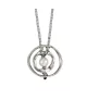 Collar Luna LLena UNOde50, en metal bañado en plata.