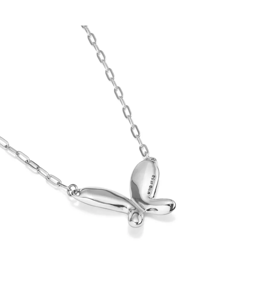 Collar Wings UNOde50, en metal bañado en plata.