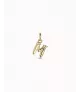 Charm Dame una M´s UNOde50, en metal bañado en oro.