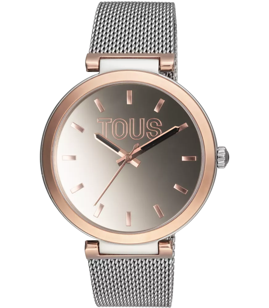 RELOJ TOUS S-MESH MIRROR ESTERILLA PLATEADO Y ROSA PARA MUJER 3000132100
