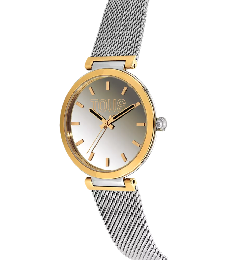 RELOJ TOUS S-MESH MIRROR ESTERILLA PLATEADO Y DORADO PARA MUJER 3000132000