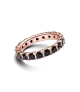 Anillo con un recubrimiento en oro rosa de 14k  Eternity Fila Negra Brillante