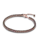 Pulsera Tenis con un recubrimiento en oro rosa de 14k Negra Brillante