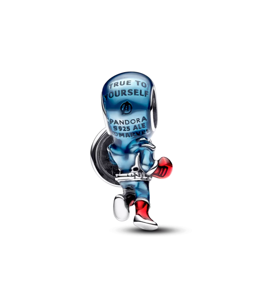 Charm en plata de ley Capitan América de Los Vengadores de Marvel