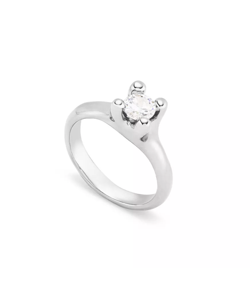 Anillo Cosmos UNOde50, en metal bañado en plata.
