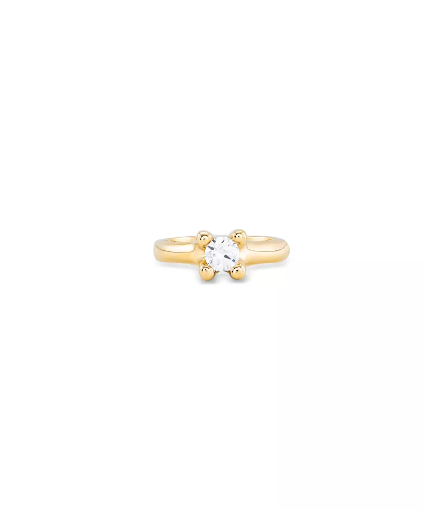 Anillo Cosmos UNOde50, en metal bañado en oro.